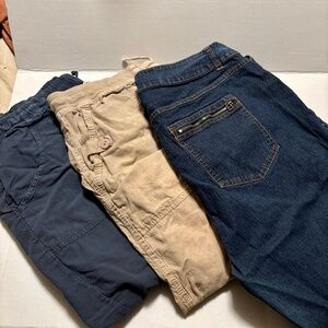 Plus size capris 3 pairs